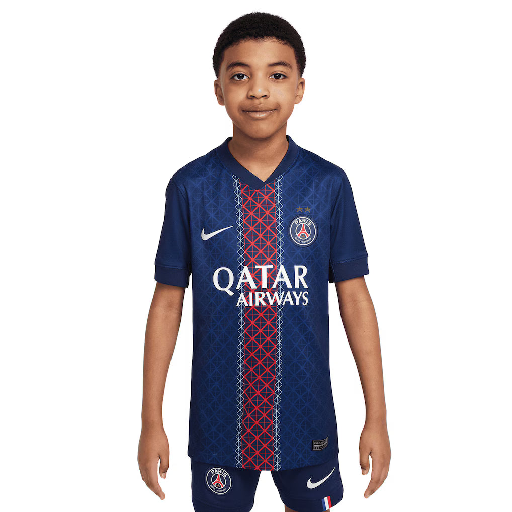 Maillot PSG 2 Étoiles Enfant - Domicile Nike 25/26 (Flocage Champions of Europe)