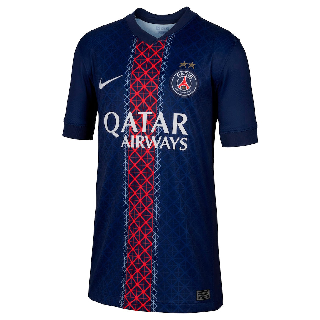 Maillot PSG 2 Étoiles Enfant - Domicile Nike 25/26 (Flocage Champions of Europe)