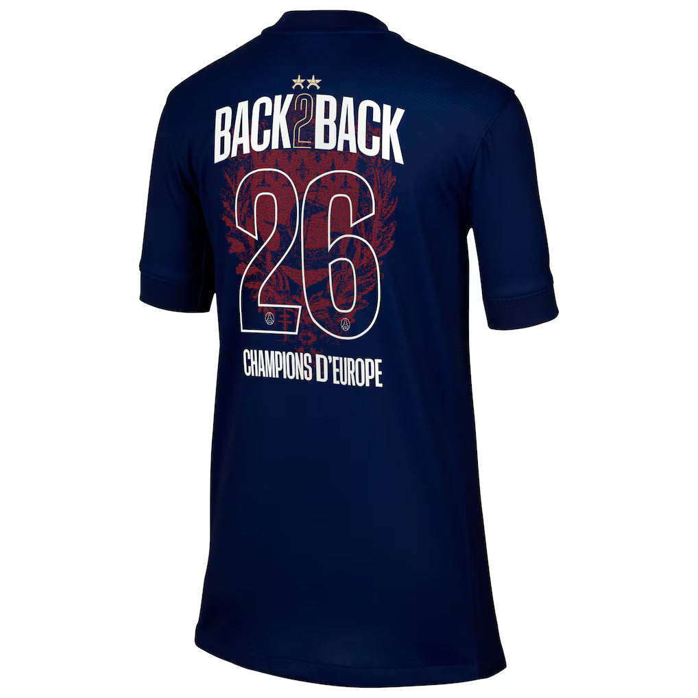 Maillot PSG 2 Étoiles Enfant - Domicile Nike 25/26 (Flocage Champions of Europe)