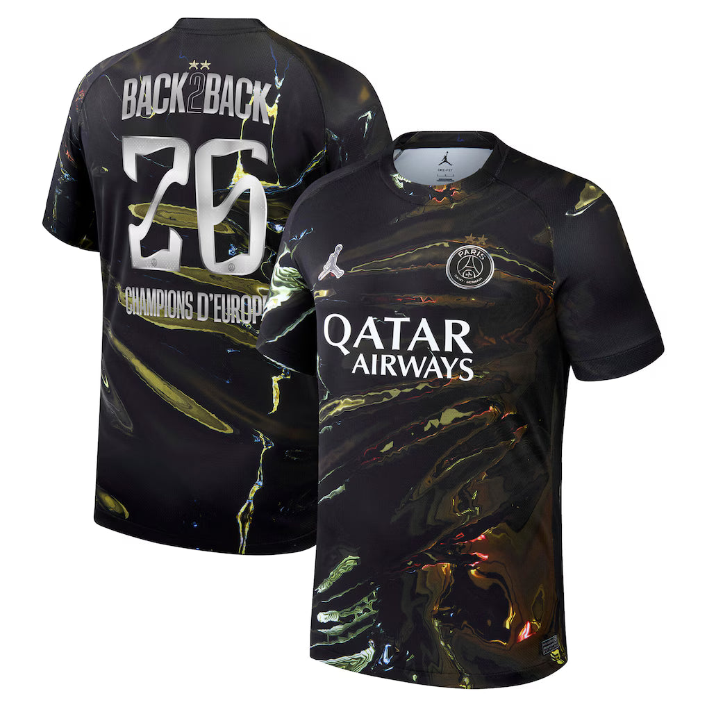 Maillot PSG Jordan 2 Étoiles - Night Edition 25/26 (Flocage Back2Back)